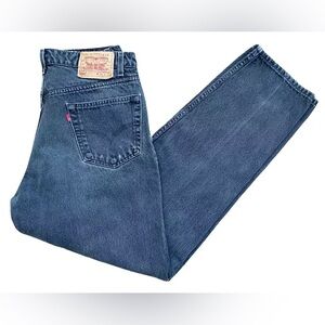 Vintage 90’s Levi's 550 Relaxed Fit Charcoal Wash Denim Black Jeans - Fit 34x33